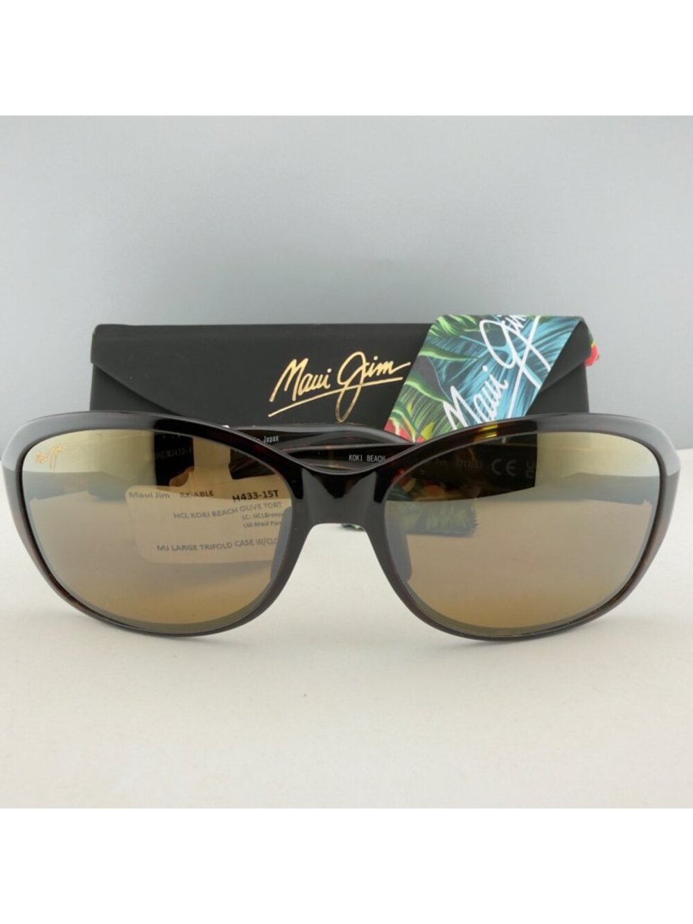 Maui Jim Koki Beach Sunglasses 433-15T Olive Tortoise Bronze 56-16-130